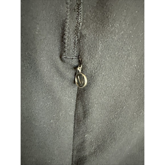 Lululemon Asana Jacket Black Ruffle Logo Full Zip Long Length Sz 8 - Picture 6 of 7